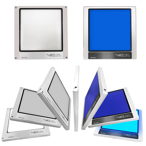 Dual LED Blue/White Light Transilluminator, MBE-200BW  |製品説明|ライフサイエンス研究|青色光技術|ブルーレイ観察装置